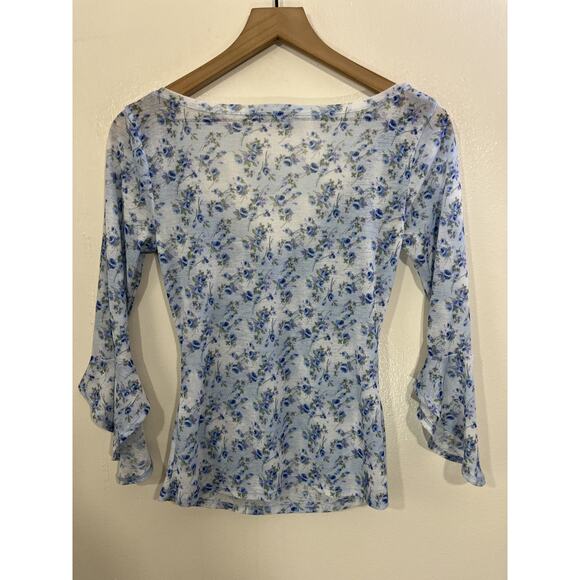 Y2K Coquette Romantic Fairy Floral Top M Cottagecore Goblin Whimsical Parisian - Picture 2 of 12